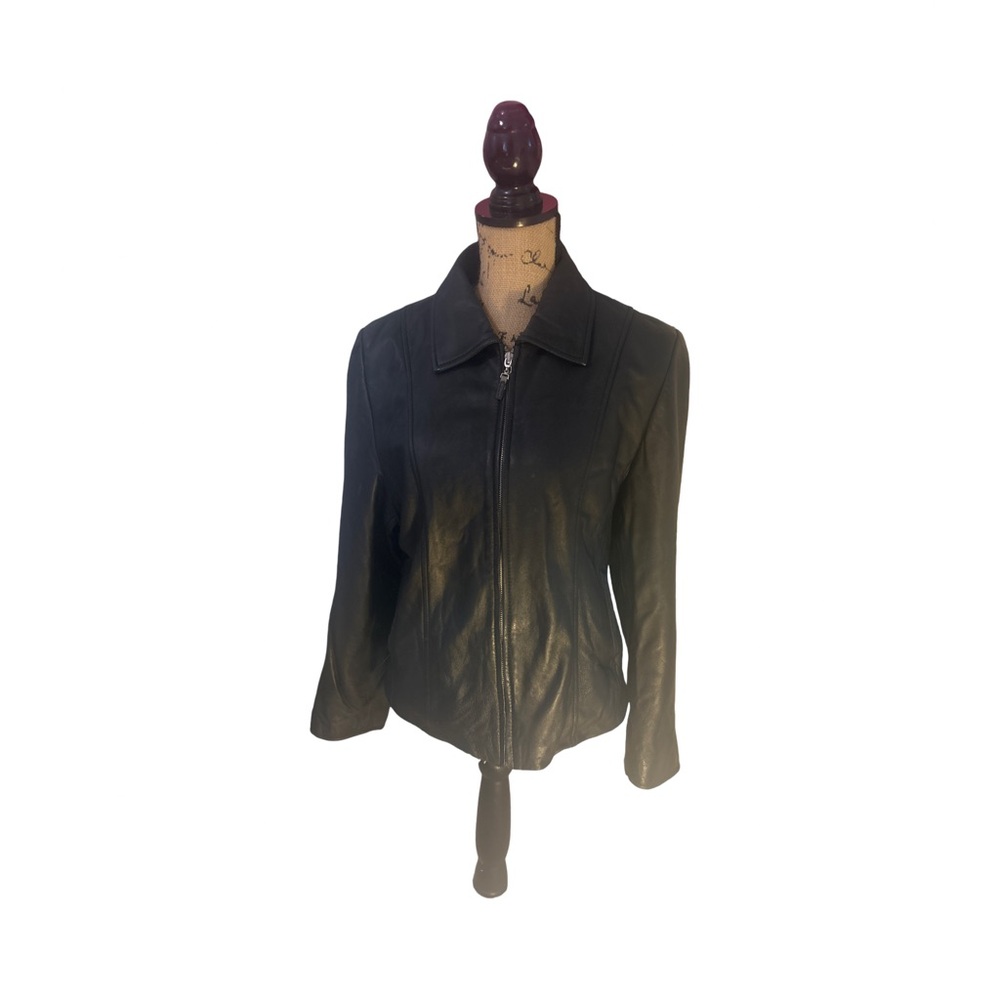 VTG Pamela McCoy Collections Black Leather Jacket Women’s Large Western Y2K Boho - Picture 9 of 16